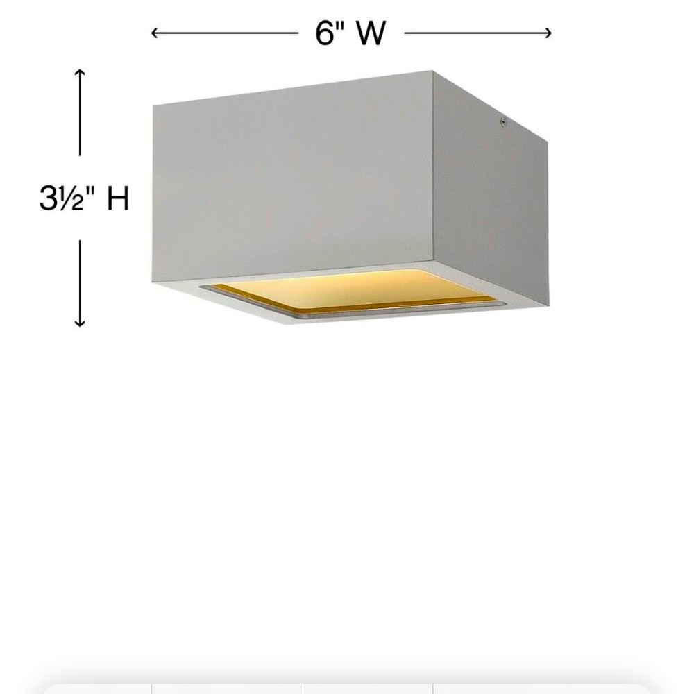 NWT-Hinkley Kube Outdoor lights ceiling flush mount - Titanium - 1765TT